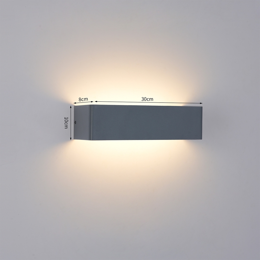 Brilagi - LED āra sienas gaismeklis DONNANI LED/12W/230V antracīts IP44