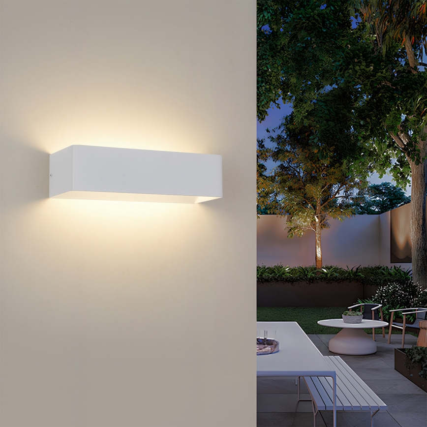 Brilagi - LED āra sienas gaismeklis DONNANI LED/12W/230V balts IP44