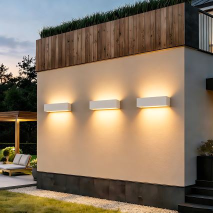 Brilagi - LED āra sienas gaismeklis DONNANI LED/12W/230V balts IP44