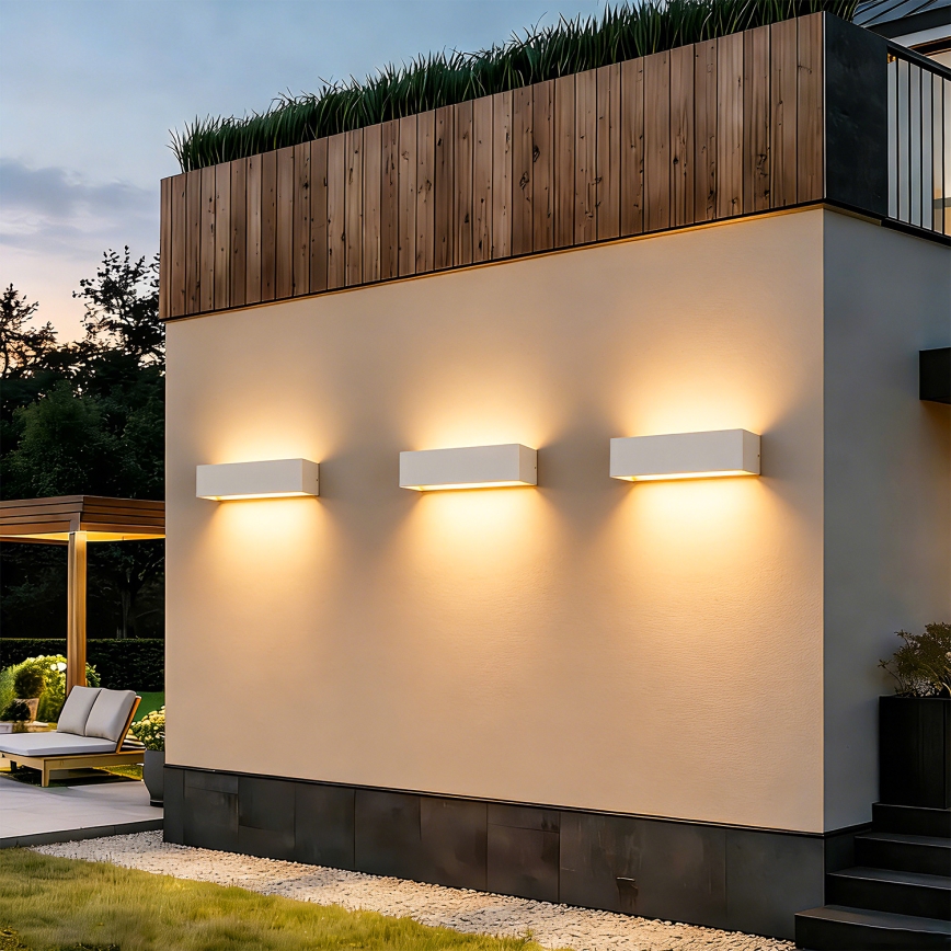 Brilagi - LED āra sienas gaismeklis DONNANI LED/12W/230V balts IP44