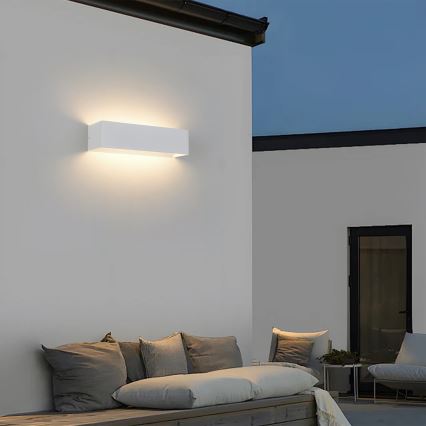 Brilagi - LED āra sienas gaismeklis DONNANI LED/12W/230V balts IP44