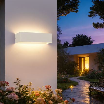 Brilagi - LED āra sienas gaismeklis DONNANI LED/12W/230V balts IP44
