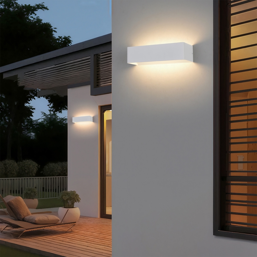 Brilagi - LED āra sienas gaismeklis DONNANI LED/12W/230V balts IP44