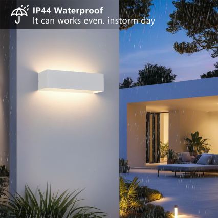 Brilagi - LED āra sienas gaismeklis DONNANI LED/12W/230V balts IP44