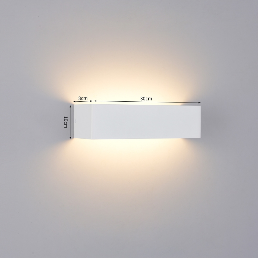 Brilagi - LED āra sienas gaismeklis DONNANI LED/12W/230V balts IP44