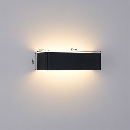 Brilagi - LED āra sienas gaismeklis DONNANI LED/12W/230V melns IP44