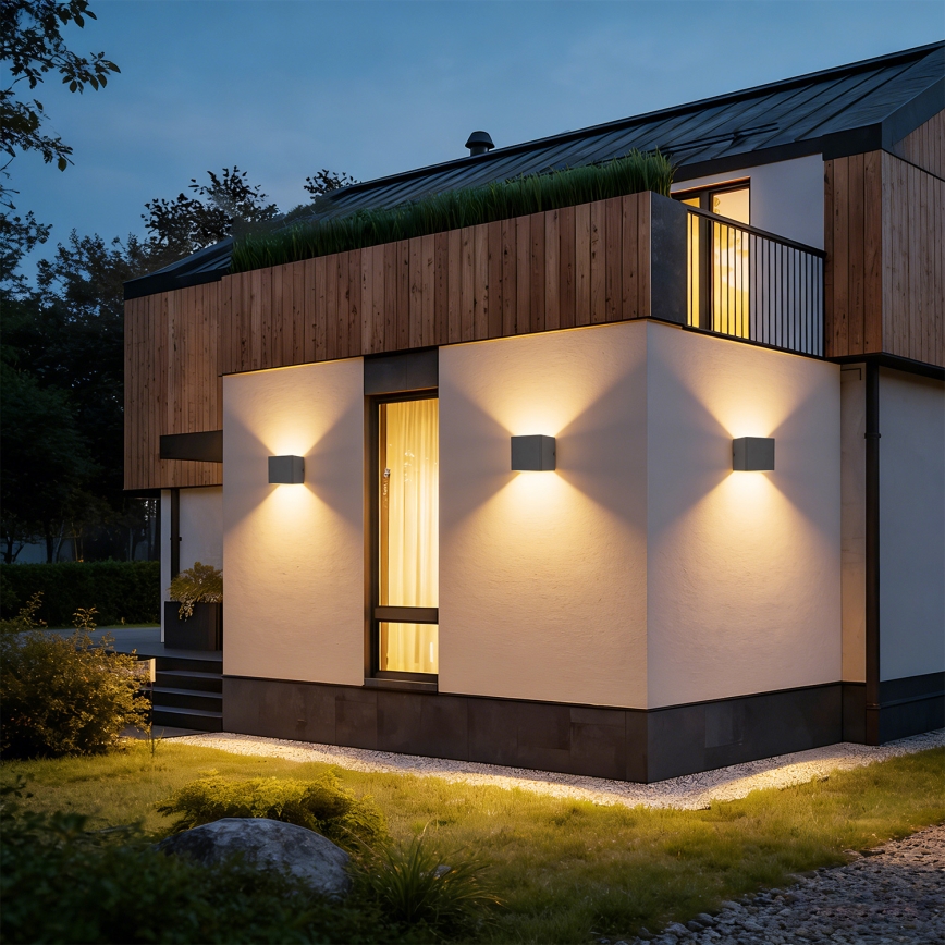 BRILAGI - LED āra sienas gaismeklis DONNANI LED/5W/230V 10 cm antracīta IP44