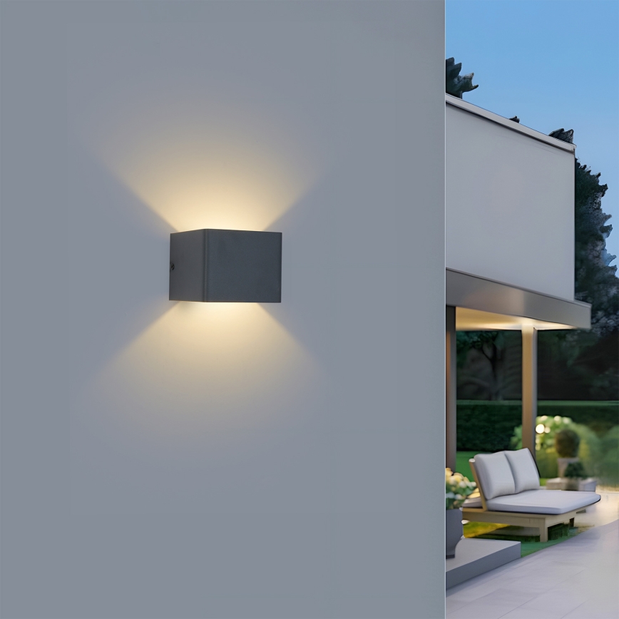 BRILAGI - LED āra sienas gaismeklis DONNANI LED/5W/230V 10 cm antracīta IP44