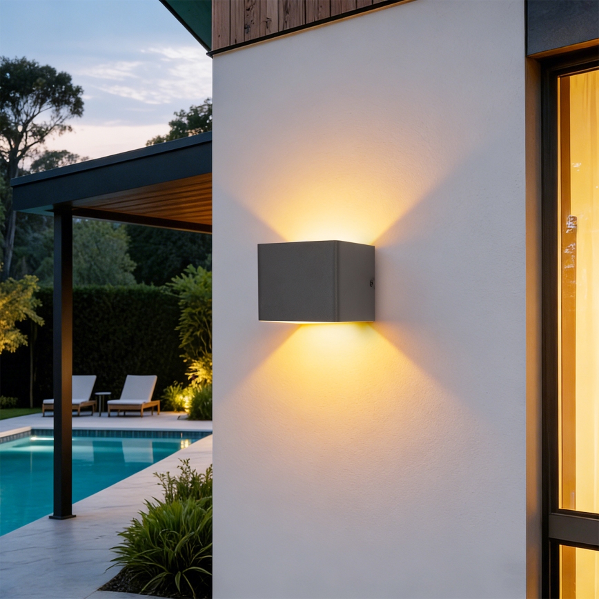 BRILAGI - LED āra sienas gaismeklis DONNANI LED/5W/230V 10 cm antracīta IP44