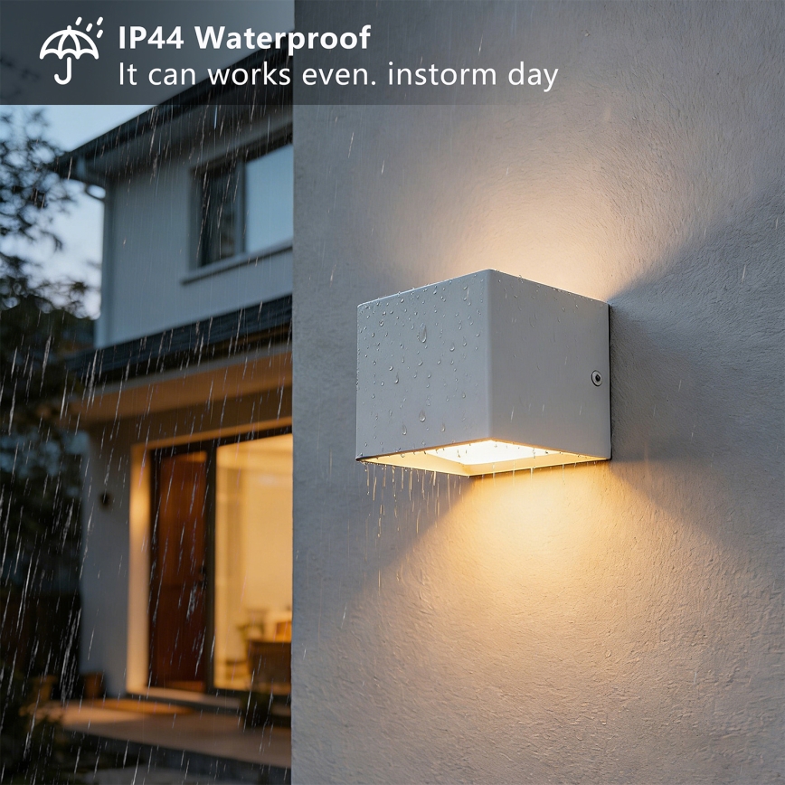 Brilagi - LED āra sienas gaismeklis DONNANI LED/5W/230V 10 cm balts IP44