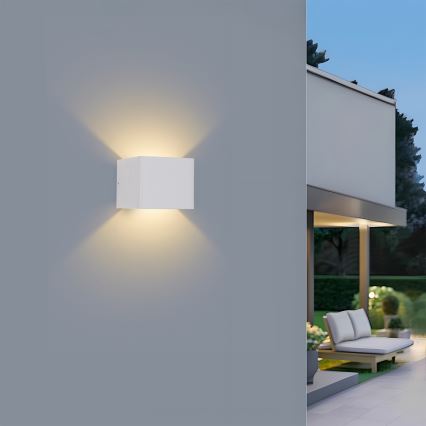 Brilagi - LED āra sienas gaismeklis DONNANI LED/5W/230V 10 cm balts IP44