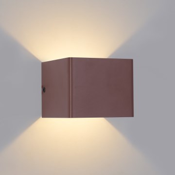 Brilagi - LED āra sienas gaismeklis DONNANI LED/5W/230V 10 cm brūns IP44