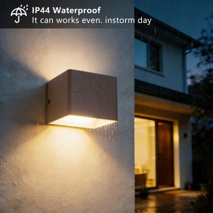 Brilagi - LED āra sienas gaismeklis DONNANI LED/5W/230V 10 cm brūns IP44