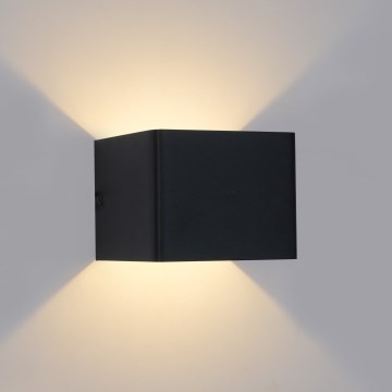 Brilagi - LED āra sienas gaismeklis DONNANI LED/5W/230V 10 cm melns IP44