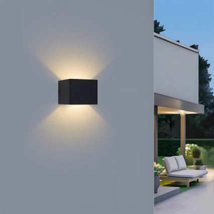 Brilagi - LED āra sienas gaismeklis DONNANI LED/5W/230V melns IP44