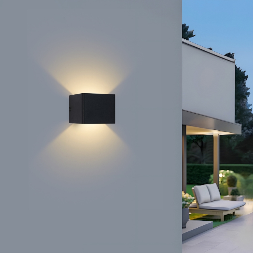 Brilagi - LED āra sienas gaismeklis DONNANI LED/5W/230V melns IP44