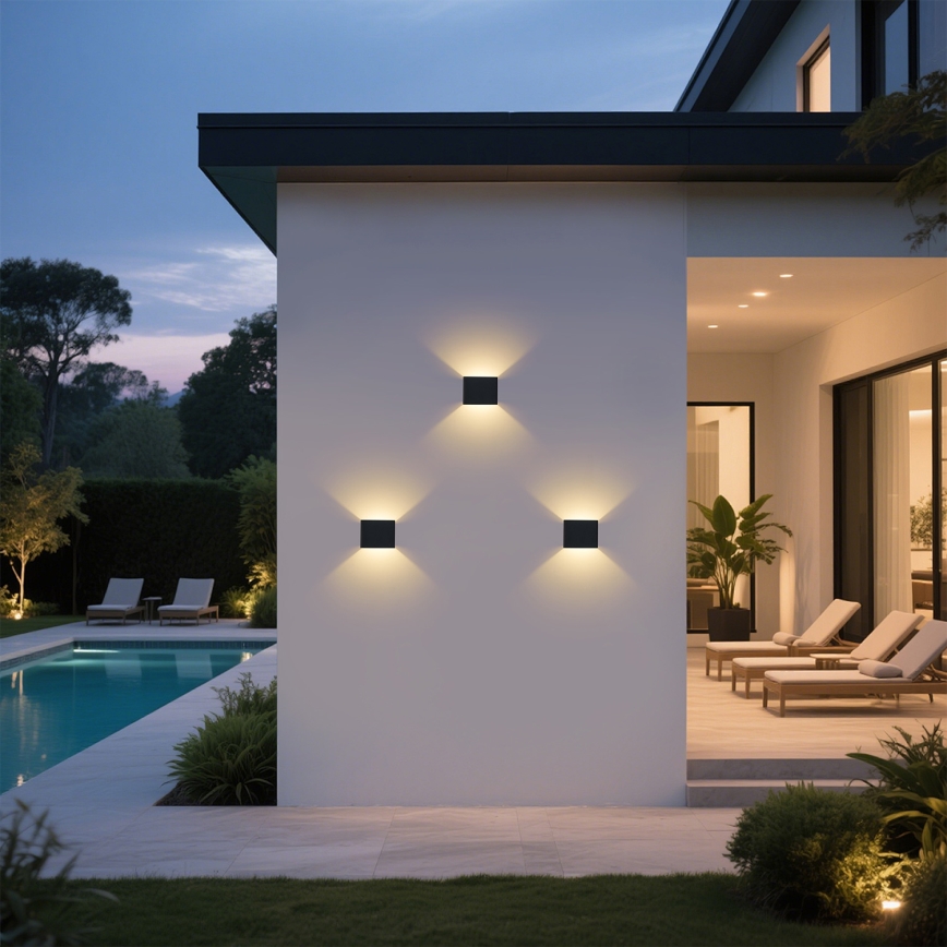 Brilagi - LED āra sienas gaismeklis DONNANI LED/5W/230V melns IP44