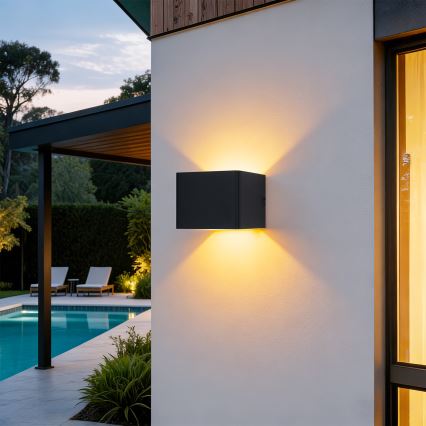 Brilagi - LED āra sienas gaismeklis DONNANI LED/5W/230V melns IP44