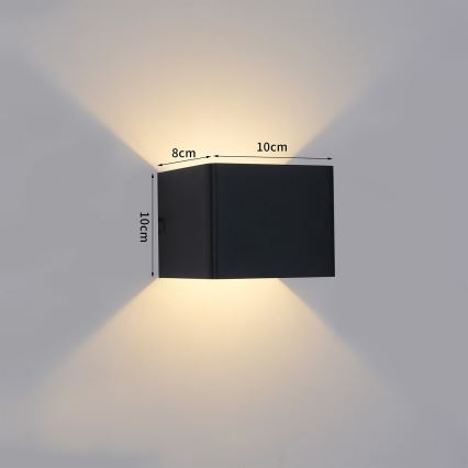Brilagi - LED āra sienas gaismeklis DONNANI LED/5W/230V melns IP44