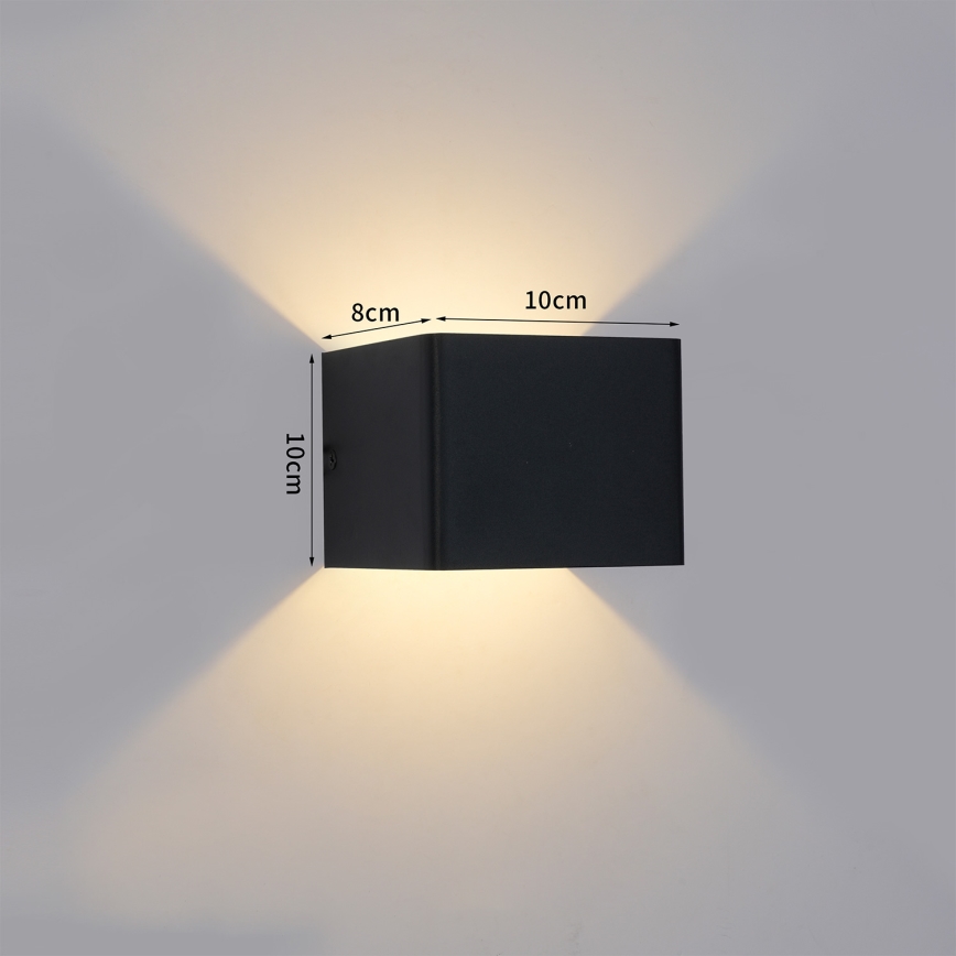 Brilagi - LED āra sienas gaismeklis DONNANI LED/5W/230V melns IP44
