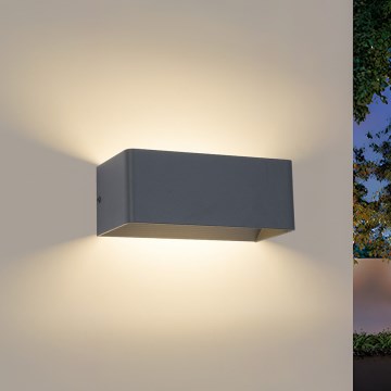 Brilagi - LED āra sienas gaismeklis DONNANI LED/7W/230V 20 cm antracīts IP44
