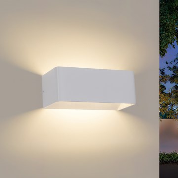 Brilagi - LED āra sienas gaismeklis DONNANI LED/7W/230V 20 cm balts IP44