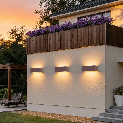 BRILAGI - LED āra sienas gaismeklis DONNANI LED/7W/230V 20 cm brūns IP44