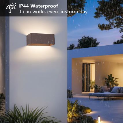 BRILAGI - LED āra sienas gaismeklis DONNANI LED/7W/230V 20 cm brūns IP44