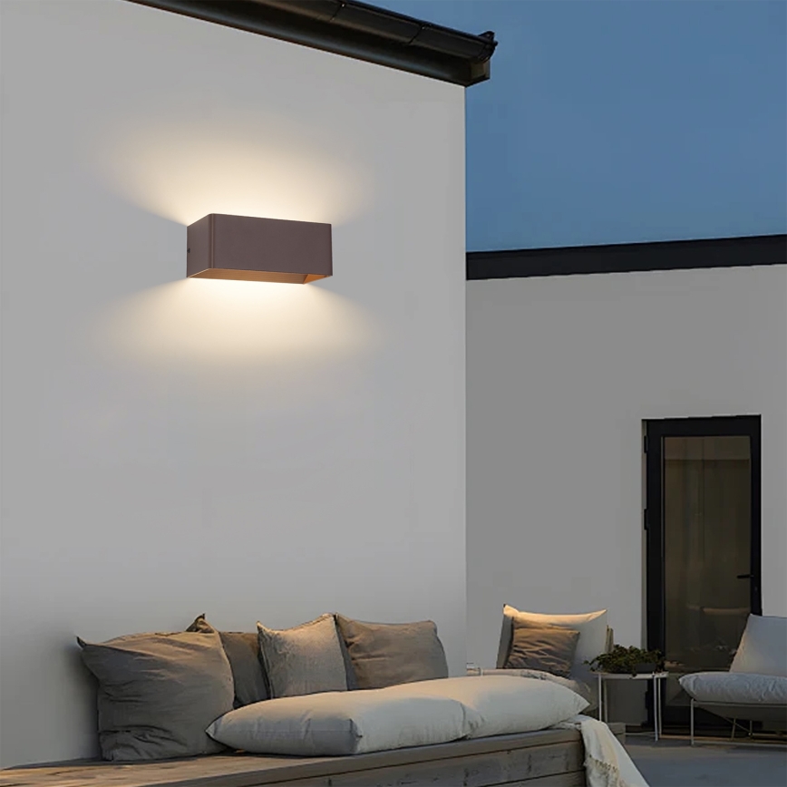 BRILAGI - LED āra sienas gaismeklis DONNANI LED/7W/230V 20 cm brūns IP44