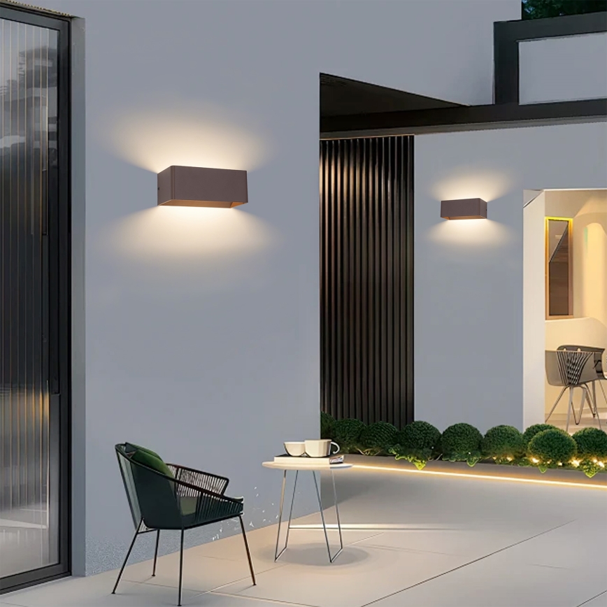 BRILAGI - LED āra sienas gaismeklis DONNANI LED/7W/230V 20 cm brūns IP44