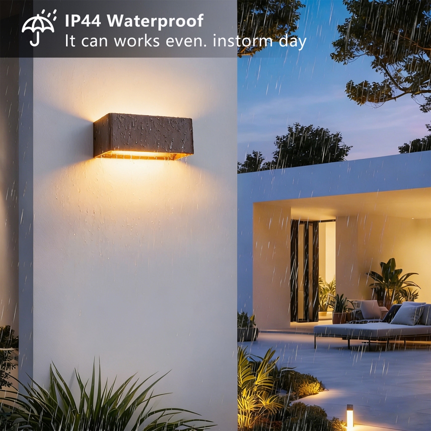 BRILAGI - LED āra sienas gaismeklis DONNANI LED/7W/230V 20 cm brūns IP44