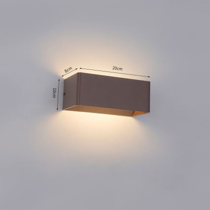BRILAGI - LED āra sienas gaismeklis DONNANI LED/7W/230V 20 cm brūns IP44