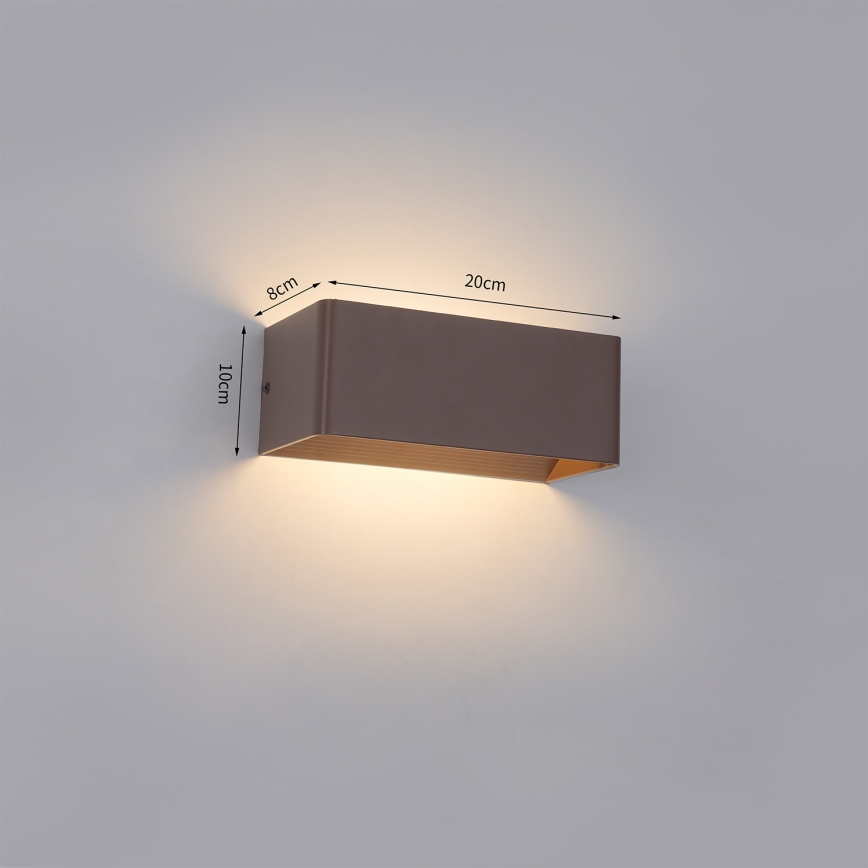 BRILAGI - LED āra sienas gaismeklis DONNANI LED/7W/230V 20 cm brūns IP44