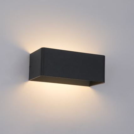 Brilagi - LED āra sienas gaismeklis DONNANI LED/7W/230V 20 cm melns IP44