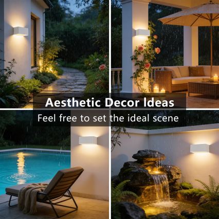 Brilagi - LED āra sienas gaismeklis DONNANI LED/7W/230V balts IP44