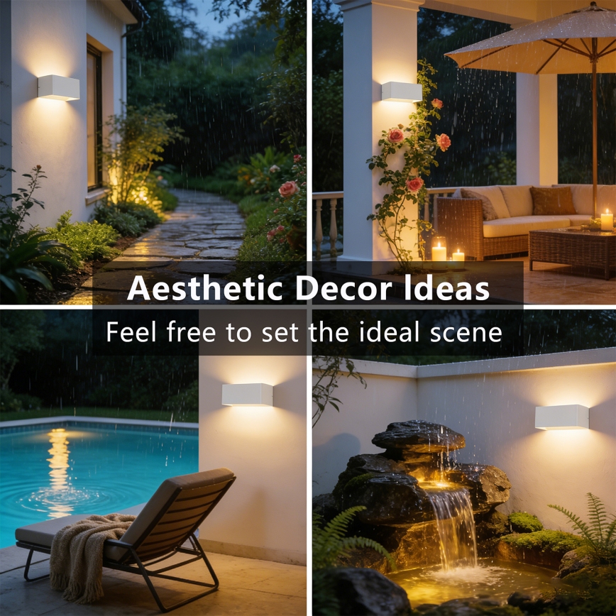 Brilagi - LED āra sienas gaismeklis DONNANI LED/7W/230V balts IP44