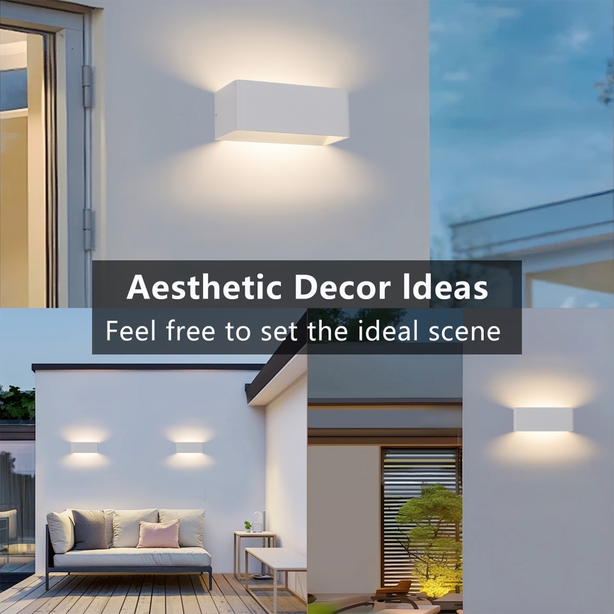 Brilagi - LED āra sienas gaismeklis DONNANI LED/7W/230V balts IP44