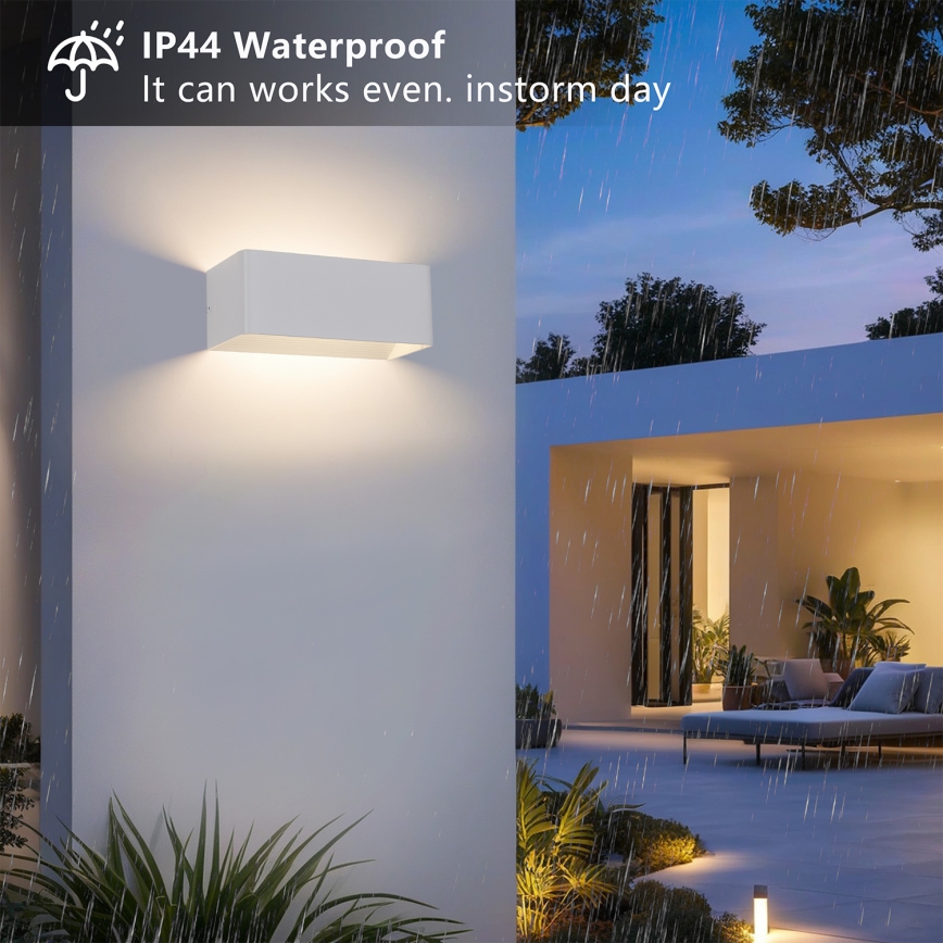 Brilagi - LED āra sienas gaismeklis DONNANI LED/7W/230V balts IP44