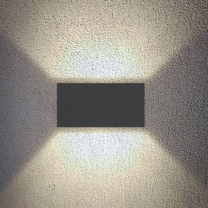 Brilagi - LED āra sienas gaismeklis DOUBLE CUBE LED/12W/230V antracīts IP65