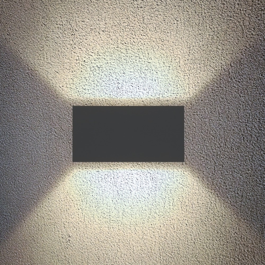 Brilagi - LED āra sienas gaismeklis DOUBLE CUBE LED/12W/230V antracīts IP65