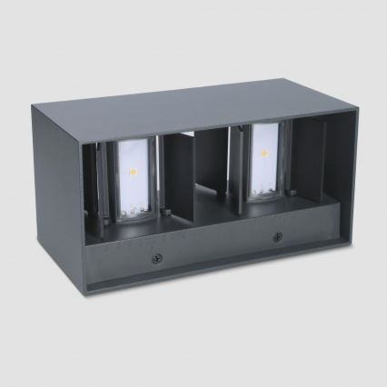 Brilagi - LED āra sienas gaismeklis DOUBLE CUBE LED/12W/230V antracīts IP65