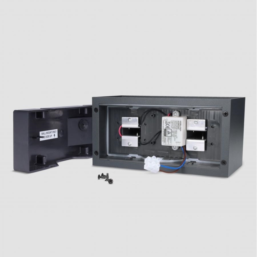 Brilagi - LED āra sienas gaismeklis DOUBLE CUBE LED/12W/230V antracīts IP65