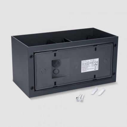 Brilagi - LED āra sienas gaismeklis DOUBLE CUBE LED/12W/230V antracīts IP65