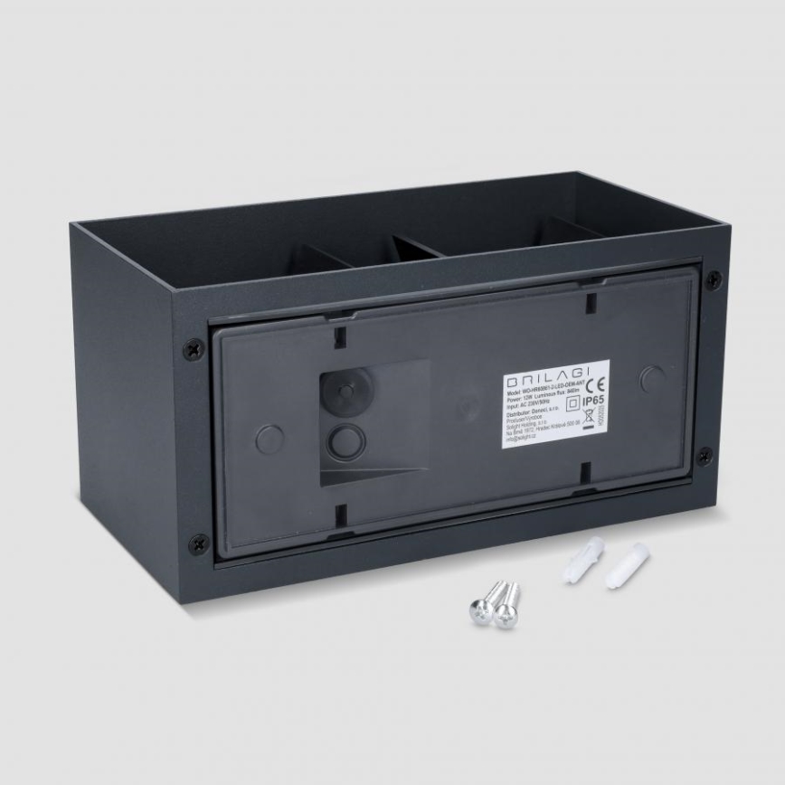 Brilagi - LED āra sienas gaismeklis DOUBLE CUBE LED/12W/230V antracīts IP65