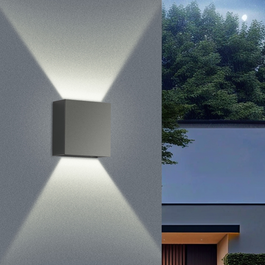 Brilagi - LED āra sienas gaismeklis DOUBLERAY LED/4W/230V antracīts IP65
