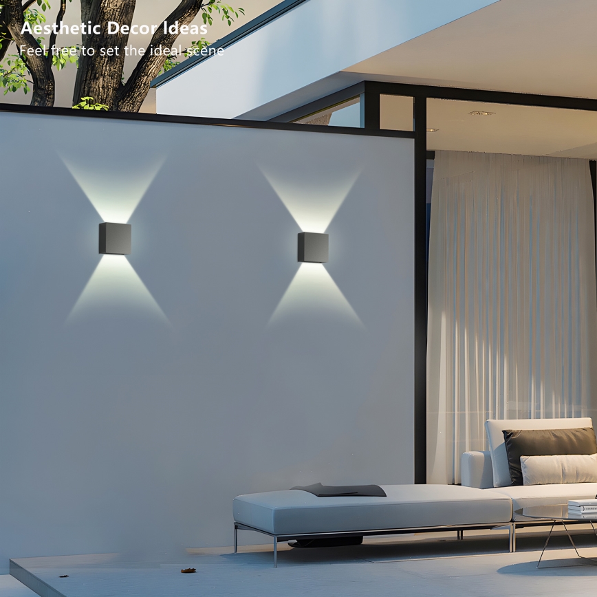 Brilagi - LED āra sienas gaismeklis DOUBLERAY LED/4W/230V antracīts IP65