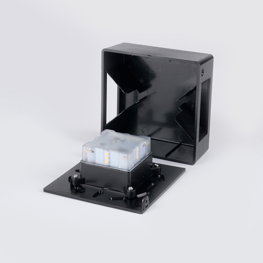 Brilagi - LED āra sienas gaismeklis DOUBLERAY LED/6W/230V melns IP54