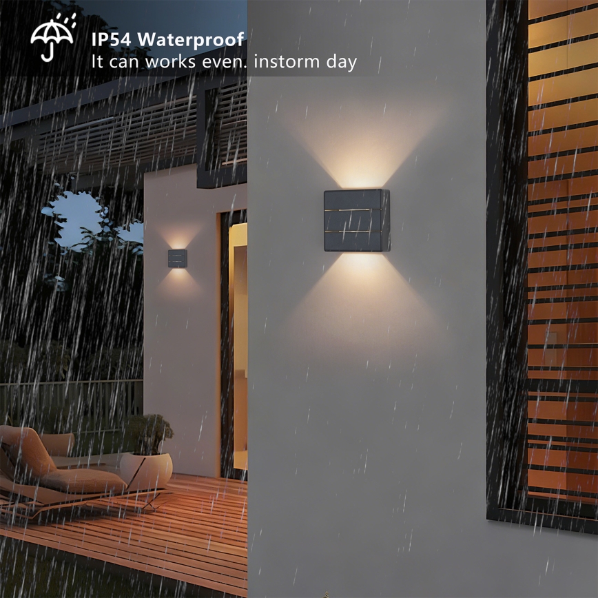 Brilagi - LED āra sienas gaismeklis DOUBLERAY LINE LED/6W/230V antracīts IP54