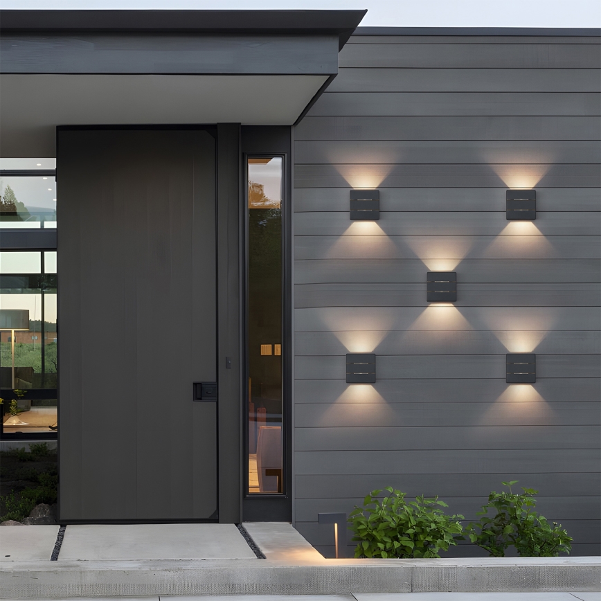 Brilagi - LED āra sienas gaismeklis DOUBLERAY LINE LED/6W/230V antracīts IP54