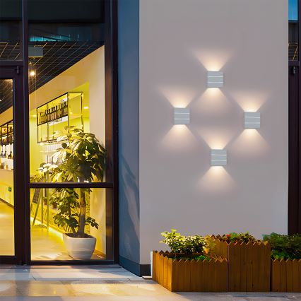 Brilagi - LED āra sienas gaismeklis DOUBLERAY LINE LED/6W/230V balts IP54